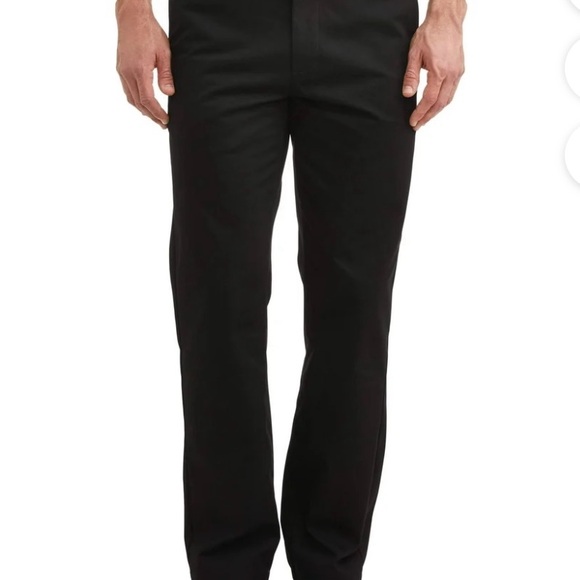 George black flat front wrinkle resistant straight pants 30 32 NEW - Picture 2 of 3